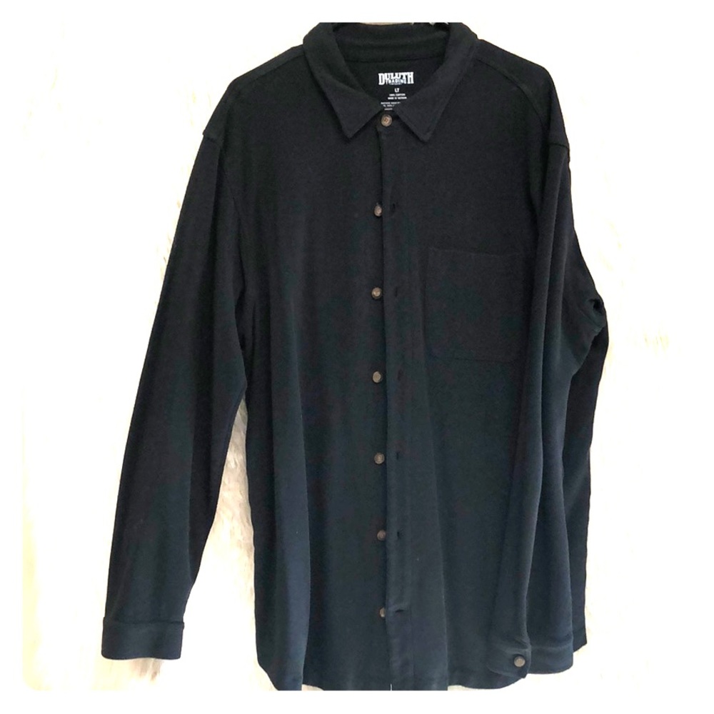 Duluth Trading Co. Black Button Down Shirt